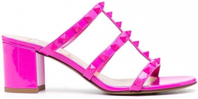 Valentino Garavani Rockstud verfraaide muiltjes Roze