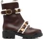 Valentino Garavani Rockstud enkellaarzen Bruin - Thumbnail 1