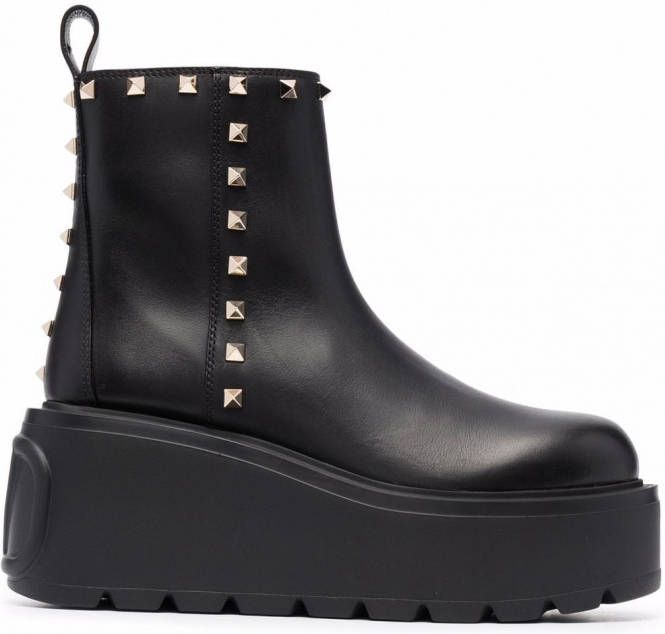 Valentino Garavani Rockstud enkellaarzen Zwart