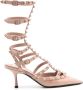 Valentino Garavani Rockstud gekooide pumps Beige - Thumbnail 1