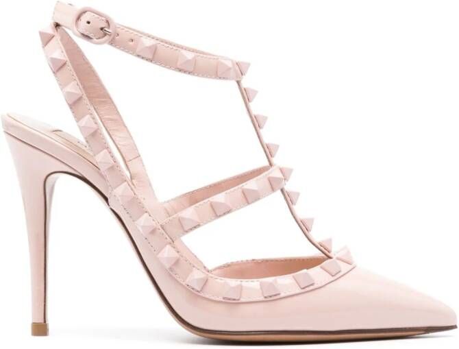 Valentino Garavani Rockstud gekooide pumps Roze