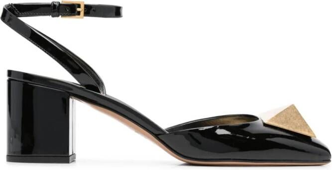 Valentino Garavani Rockstud gekooide pumps Zwart