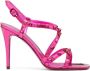 Valentino Garavani Rockstud gekooide sandalen Roze - Thumbnail 1