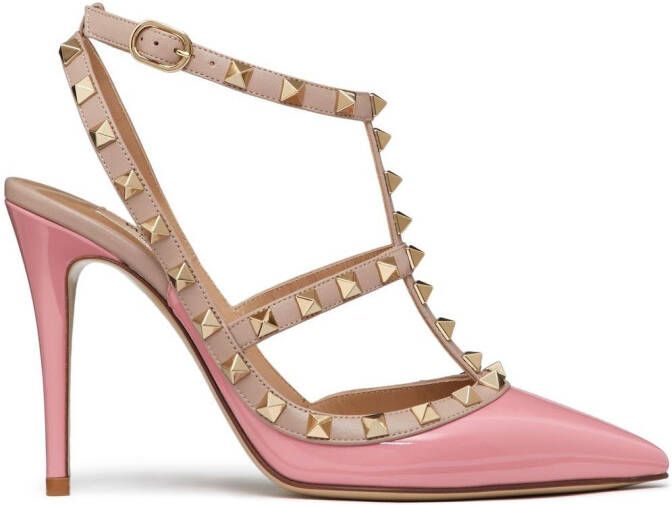 Valentino Garavani Rockstud pumps met hoge hak Roze