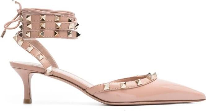 Valentino Garavani Rockstud lakleren pumps Roze