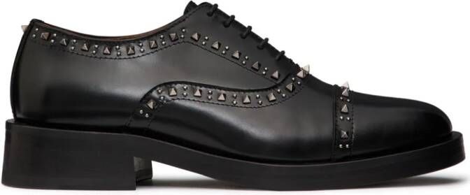 Valentino Garavani Rockstud leather brogues Zwart