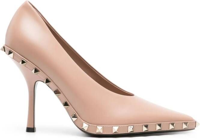 Valentino Garavani Rockstud leren pumps Roze