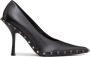 Valentino Garavani Rockstud 100mm leren pumps Zwart - Thumbnail 1