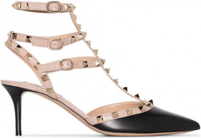 Valentino Garavani Rockstud leren pumps Zwart