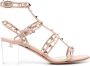 Valentino Garavani Rockstud leren sandalen Roze - Thumbnail 1