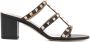 Valentino Garavani Rockstud leren sandalen Zwart - Thumbnail 1