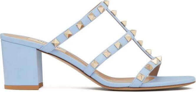 Valentino Garavani Rockstud leren sandalen Blauw