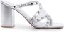 Valentino Garavani Rockstud metallic sandalen Zilver - Thumbnail 1