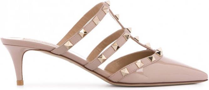 Valentino Garavani Rockstud muiltjes Beige - Schoenen.nl
