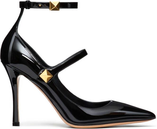 Valentino Garavani Rockstud pumps van lakleer Zwart