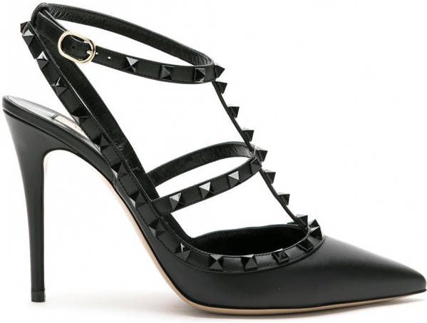 Valentino Garavani Rockstud gekooide pumps Zwart