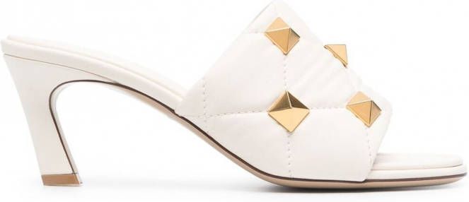 Valentino Garavani Rockstud gewatteerde sandalen Wit
