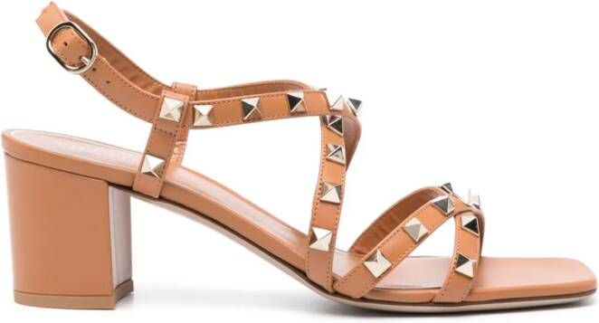 Valentino Garavani Rockstud sandalen Bruin