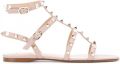 Valentino Garavani Rockstud sandalen met enkelbandje Beige - Beige