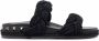 Valentino Garavani Rockstud sandalen met sleehak Zwart - Thumbnail 1