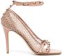 Valentino Garavani Rockstud sandalen met stilettohak Beige - Thumbnail 1