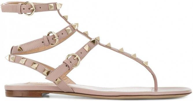 Valentino Garavani Rockstud sandalen Beige