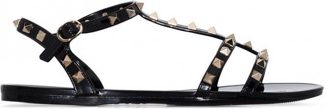 Valentino Garavani Rockstud sandalen Zwart