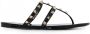 Valentino Garavani Rockstud teenslippers Zwart - Thumbnail 1