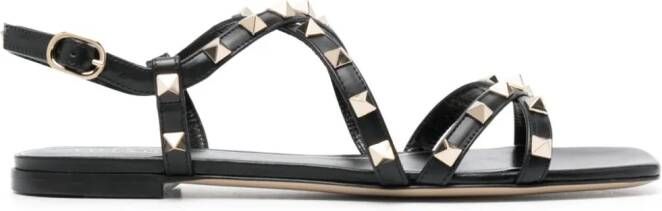 Valentino Garavani Rockstud sandalen Zwart