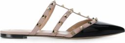Valentino Garavani Rockstud lakleren slippers Zwart