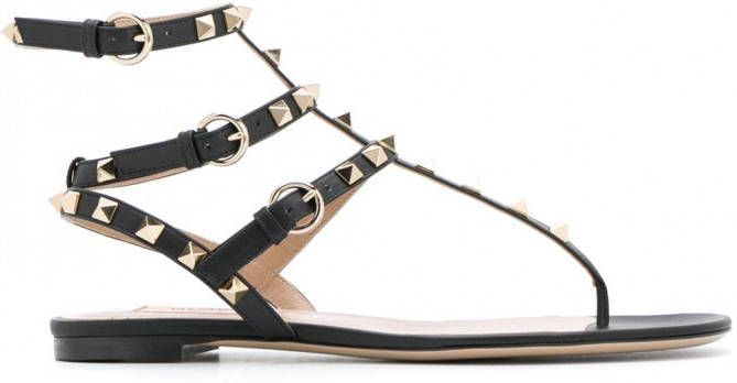 Valentino Garavani Rockstud sandalen Zwart