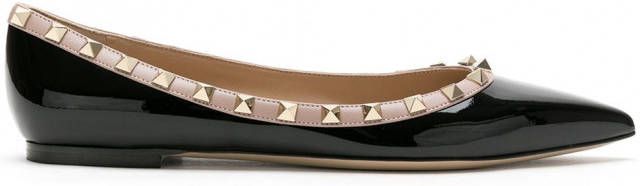 Valentino Garavani Rockstud ballerina's Zwart