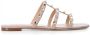 Valentino Garavani Rockstud leren sandalen Beige - Thumbnail 1