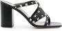 Valentino Garavani 90 mm Rockstud leren sandalen met bandjes Zwart - Thumbnail 1