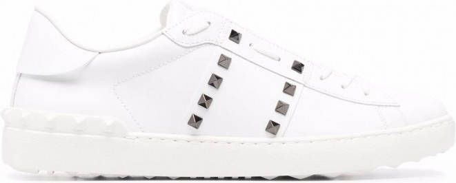 Valentino Garavani Rockstud Untitled leren sneakers Wit