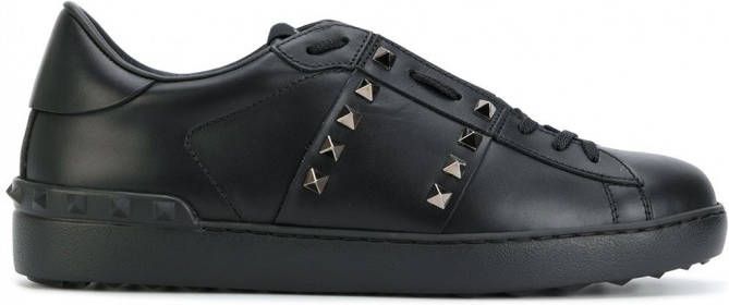 Valentino Garavani Rockstud Untitled leren sneakers Zwart