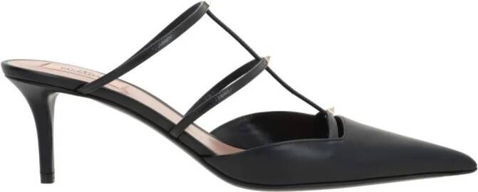 Valentino Garavani Rockstud Wispy leren slippers 60 mm Zwart