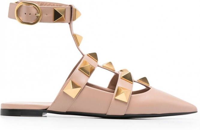 Valentino Garavani Roman ballerina's met studs Beige