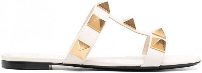 Valentino Garavani Roman Stud leren sandalen Beige