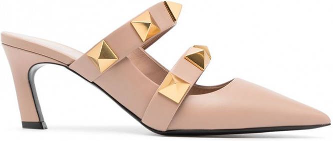 Valentino Garavani Roman muiltjes met studs Roze