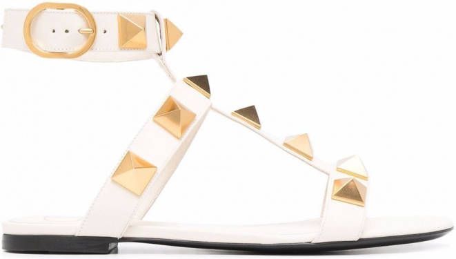 Valentino Garavani Roman Stud leren sandalen Wit