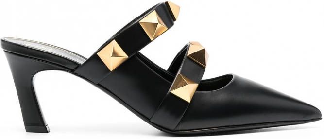 Valentino Garavani Roman muiltjes met studs Zwart