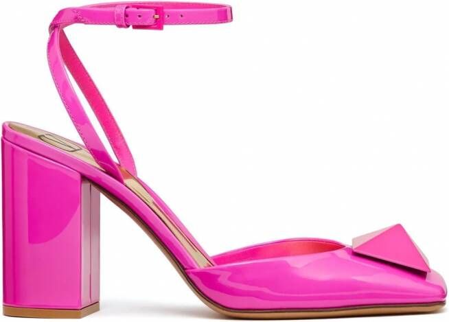 Valentino Garavani One Stud lakleren pumps Roze