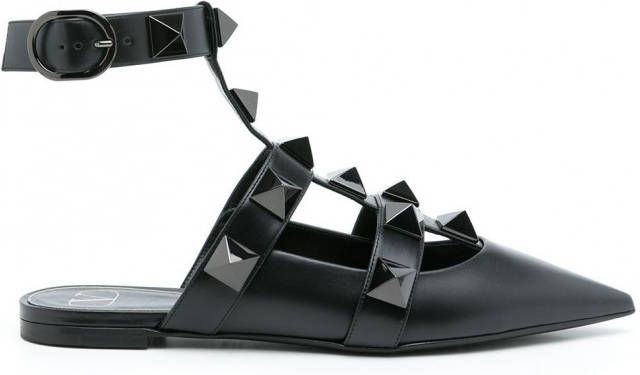 Valentino Garavani Roman Stud ballerina's Zwart