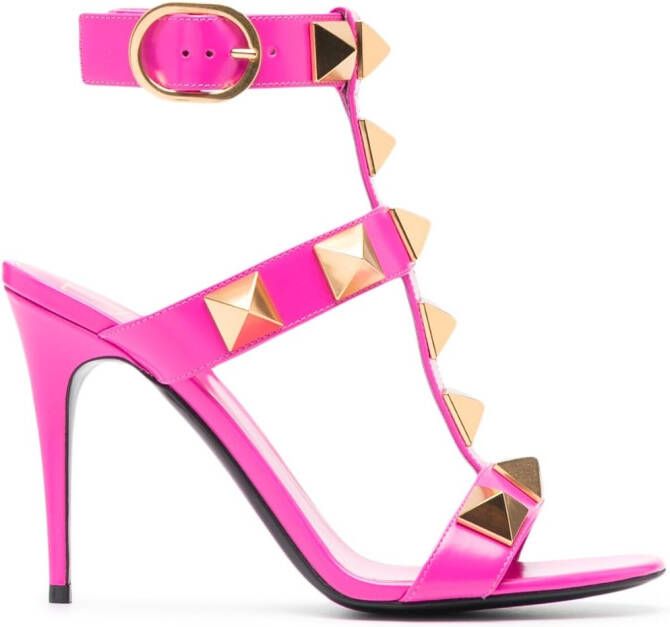 Valentino Garavani Roman Stud sandalen met hoge hak Roze