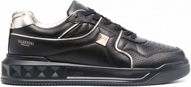 Valentino Garavani One Stud XL leren sneakers Zwart