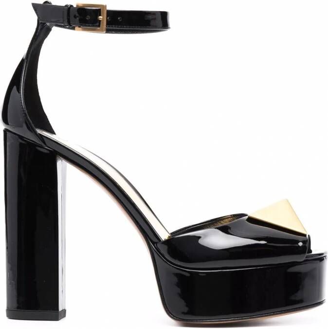 Valentino Garavani Leren sandalen Zwart