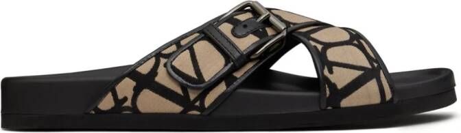 Valentino Garavani Sandalen met gekruiste bandjes Zwart