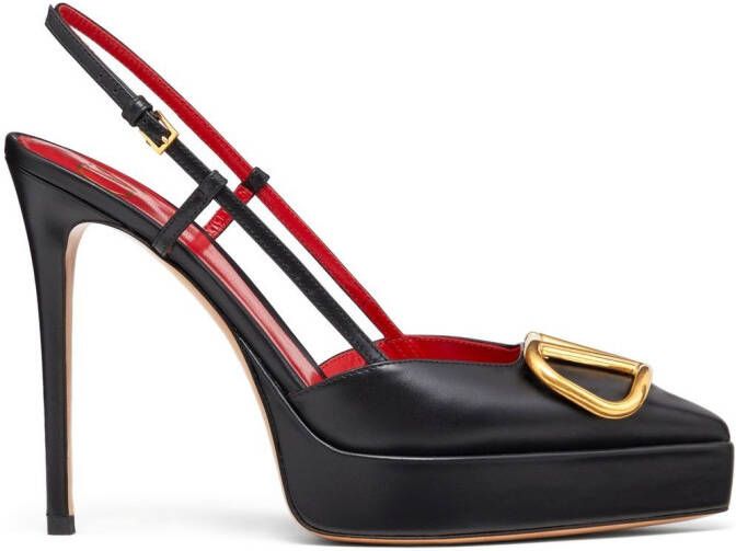 Valentino Garavani VLogo kenmerkende slingback pumps Zwart