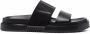 Valentino Garavani Slippers met logo reliëf Zwart - Thumbnail 1